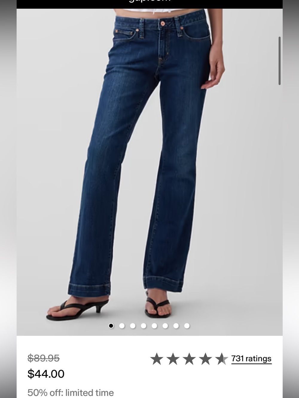 Gap low rise boot leg jeans size 24